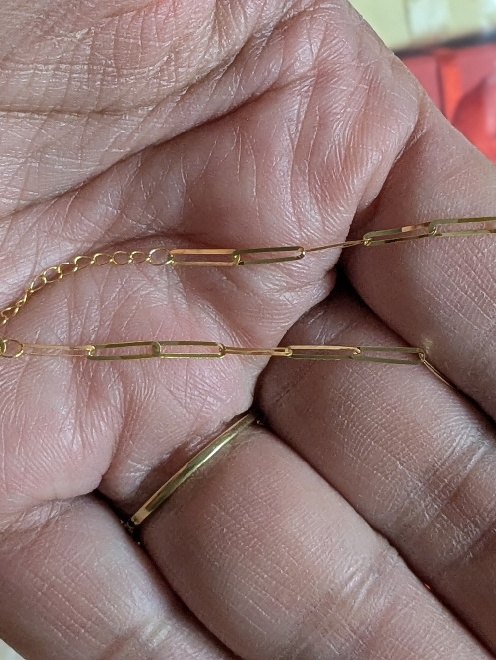 Pure 18k SD Gold Paperclip Bracelet 💯 Real Gold Pawnable 7.5 Inch - Picture 4 of 4
